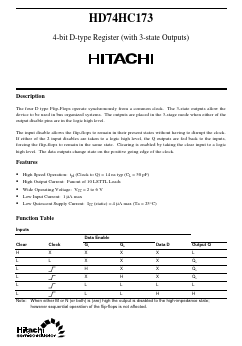 74173 Datasheet PDF Hitachi -> Renesas Electronics