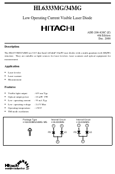 HL6333MG Datasheet PDF Hitachi -> Renesas Electronics