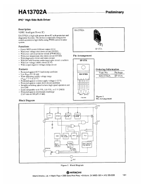 HA13702A Datasheet PDF Hitachi -> Renesas Electronics