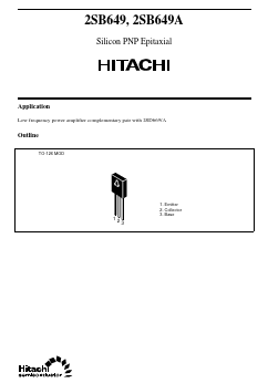 2SB649 Datasheet PDF Hitachi -> Renesas Electronics