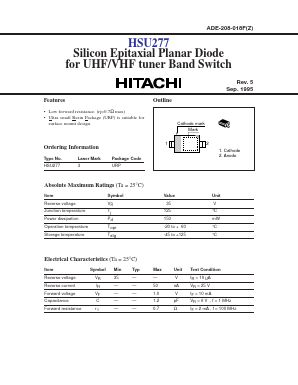 HSU277 Datasheet PDF Hitachi -> Renesas Electronics