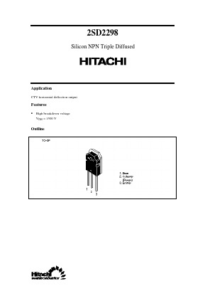 2SD2298 Datasheet PDF Hitachi -> Renesas Electronics