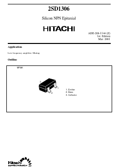 2SD1306 Datasheet PDF Hitachi -> Renesas Electronics