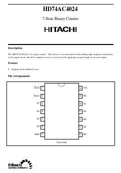 HD74AC4024 Datasheet PDF Hitachi -> Renesas Electronics