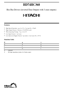 HD74HC368 Datasheet PDF Hitachi -> Renesas Electronics