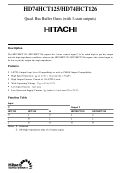 HD74HCT125 Datasheet PDF Hitachi -> Renesas Electronics