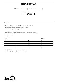 HD74HC366 Datasheet PDF Hitachi -> Renesas Electronics