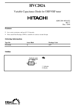 HVC202A Datasheet PDF Hitachi -> Renesas Electronics