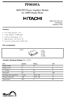 PF00105A Datasheet PDF Hitachi -> Renesas Electronics