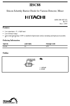 HSC88 Datasheet PDF Hitachi -> Renesas Electronics