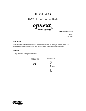 HE8812SG Datasheet PDF Hitachi -> Renesas Electronics