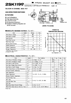 2SK1199 Datasheet PDF Hitachi -> Renesas Electronics