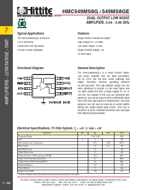 HMC549MS8GE Datasheet PDF Hittite Microwave