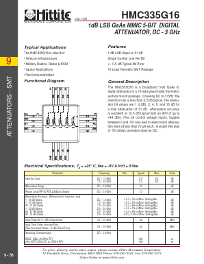 HMC335G16 Datasheet PDF Hittite Microwave