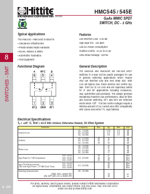 HMC545E Datasheet PDF Hittite Microwave