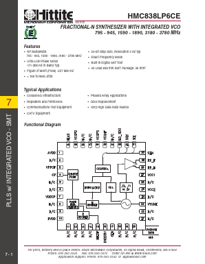 HMC838LP6CE Datasheet PDF Hittite Microwave