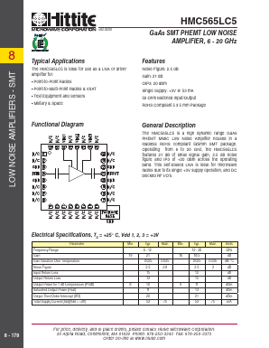 HMC565LC5 Datasheet PDF Hittite Microwave