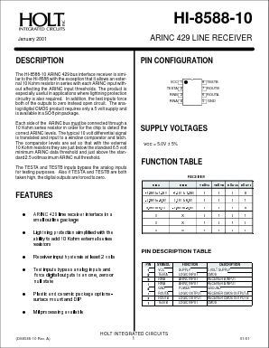 HI-8588CDI Datasheet PDF Holt Integrated Circuits