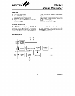 HT6513 Datasheet PDF Holtek Semiconductor