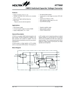 HT7660 Datasheet PDF Holtek Semiconductor