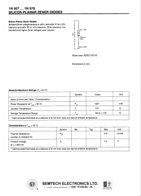 1N963B Datasheet PDF Honey Technology