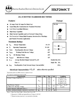 HKP2060CT Datasheet PDF Shantou Huashan Electronic Devices