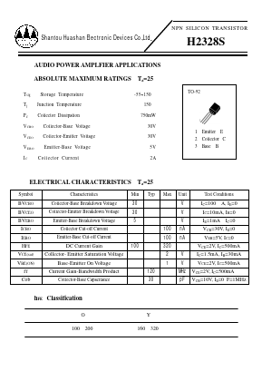 H2328S Datasheet PDF Shantou Huashan Electronic Devices