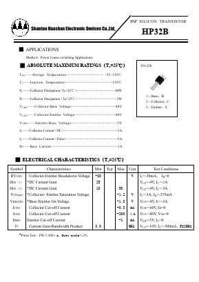 HP32B Datasheet PDF Shantou Huashan Electronic Devices