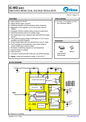 IC-WD Datasheet PDF IC-Haus GmbH