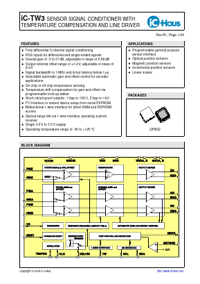 IC-TW3QFN32 Datasheet PDF IC-Haus GmbH