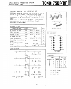 TC40175BP Datasheet PDF Integrated Circuit Solution Inc