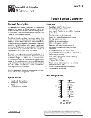 MK715R Datasheet PDF Integrated Circuit Systems