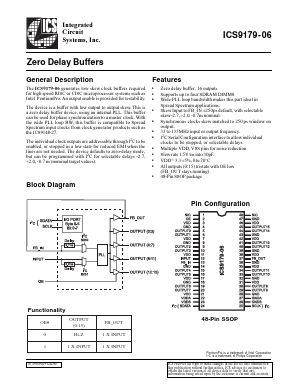 ICS9179-06 Datasheet PDF Integrated Circuit Systems