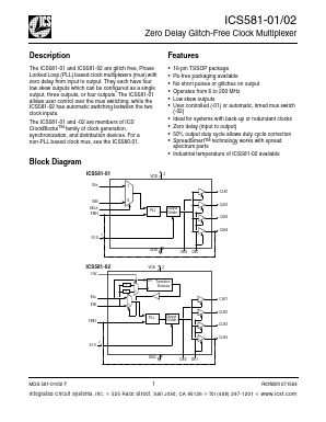 ICS581-02 Datasheet PDF Integrated Circuit Systems