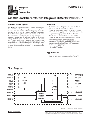 AV9178-03 Datasheet PDF Integrated Circuit Systems