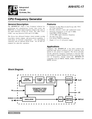 AV9107C-17 Datasheet PDF Integrated Circuit Systems