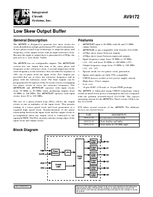 ICS9172-03CW16 Datasheet PDF Integrated Circuit Systems