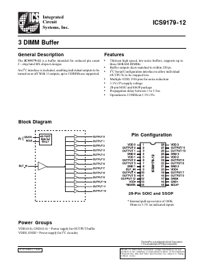 ICS9179M-12 Datasheet PDF Integrated Circuit Systems