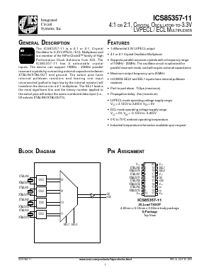 ICS85357-11 Datasheet PDF Integrated Circuit Systems