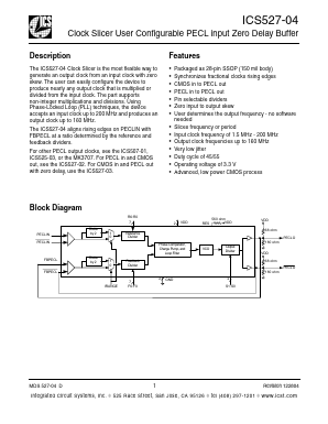 ICS527-04 Datasheet PDF Integrated Circuit Systems