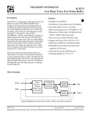 ICS571M Datasheet PDF Integrated Circuit Systems