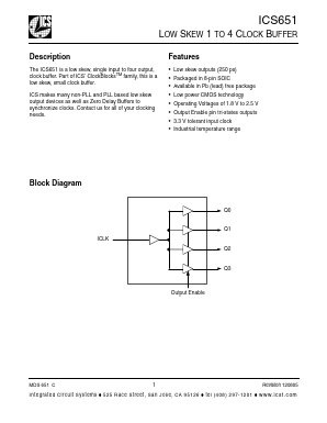 651MILF Datasheet PDF Integrated Circuit Systems