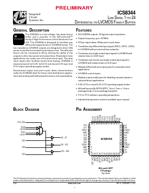 ICS8344 Datasheet PDF Integrated Circuit Systems