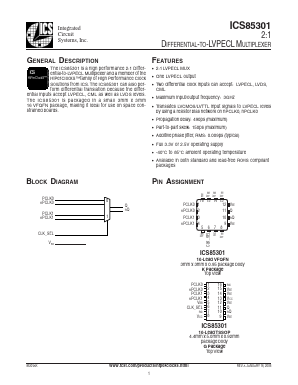 85301AG Datasheet PDF Integrated Circuit Systems