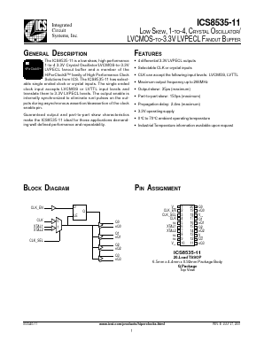 ICS8535-11 Datasheet PDF Integrated Circuit Systems