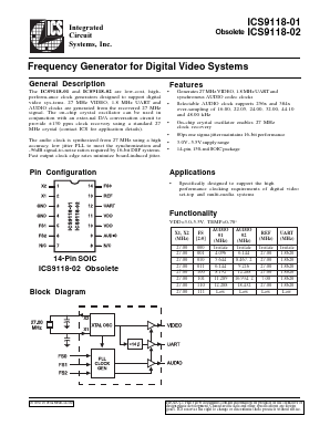 ICS9118-01 Datasheet PDF Integrated Circuit Systems