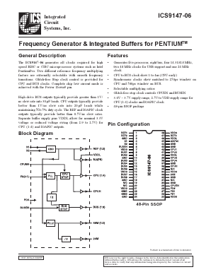 ICS9147-06 Datasheet PDF Integrated Circuit Systems
