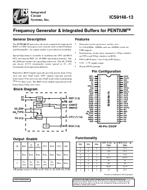 AV9148F-13 Datasheet PDF Integrated Circuit Systems