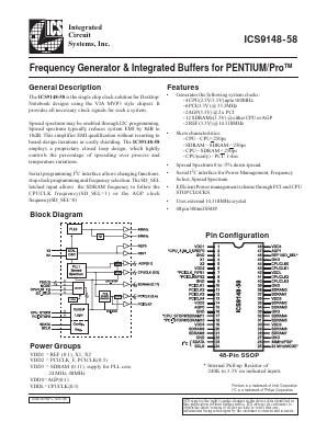 ICS9148-58 Datasheet PDF Integrated Circuit Systems