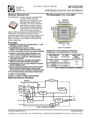 M1025-1Z-161.1328 Datasheet PDF Integrated Circuit Systems